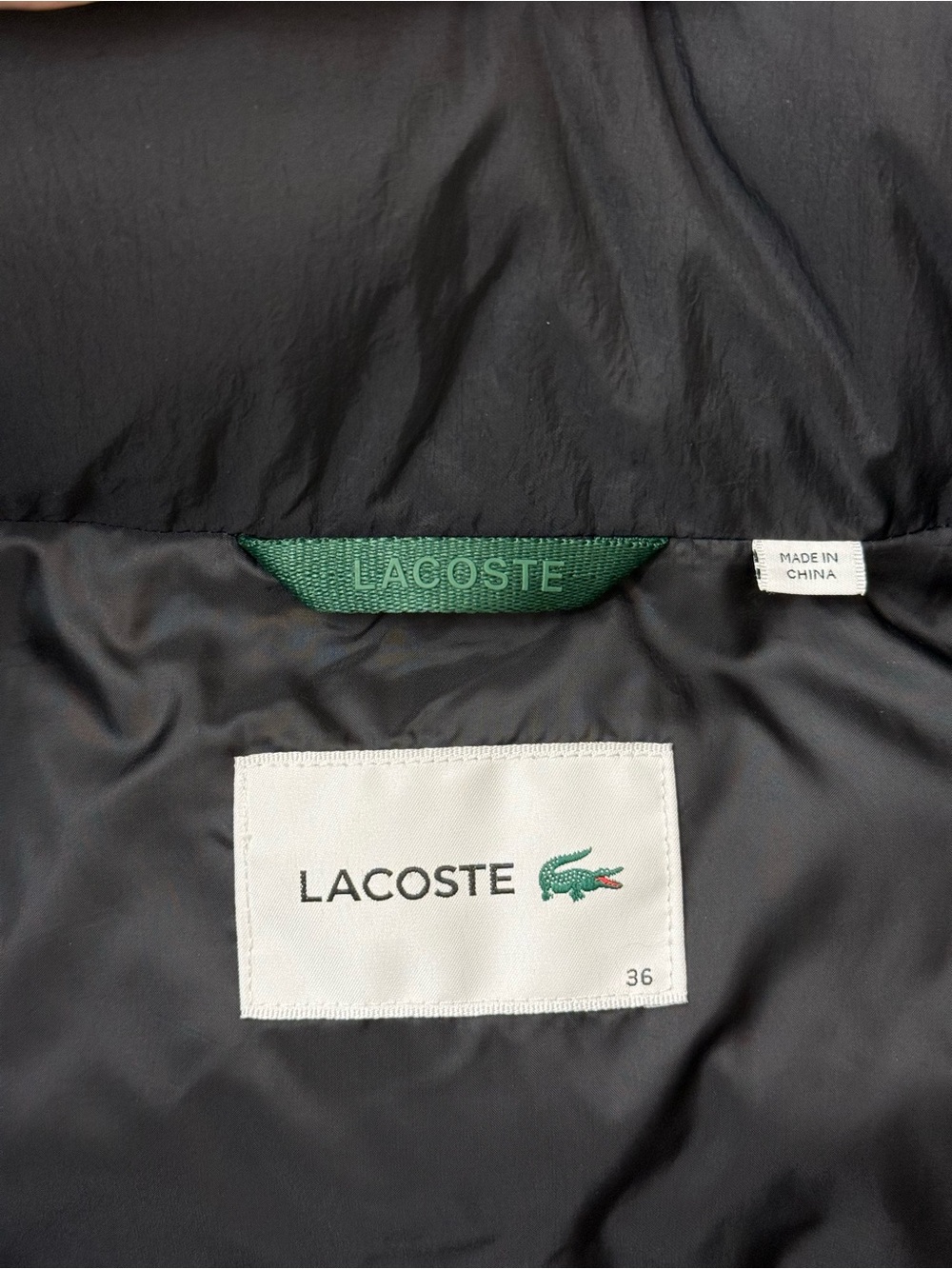 LACOSTE Women's Relaxed Fit Hooded Down Jacket - Picture 8 of 12